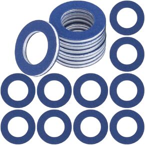 20pcs 12mm Oil Drain Plug Gasket, Aluminium OEM Oil Drain Plug Washer Crush Seal Replacement for Toyota Lexus Scion Part# 9043012031- Blue