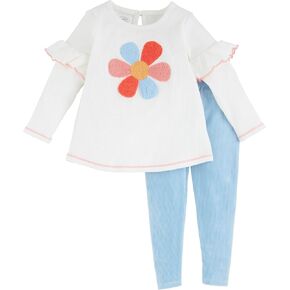 Mud Pie Girls Children's Flower Tunic and Legging Set