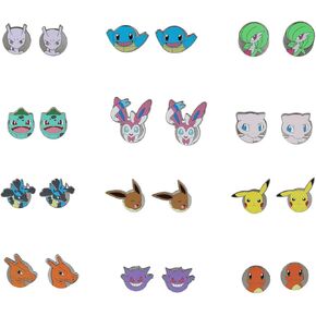 Pokemon 12-Pair Character Earrings Set