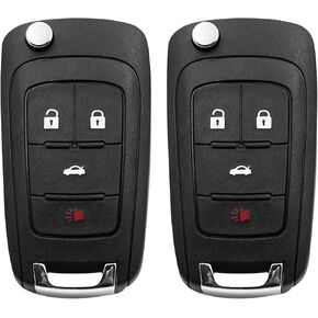 2 Packs Key Fob Cover Case, Keyless Entry Remote Flip Car Key Fob Shell Case for Chevy Cruze Camaro Equinox Impala Malibu Sonic, OHT01060512, No Electronic Components
