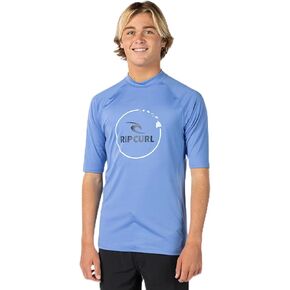Rip Curl Men's Island Vibe Short Sleeve Uv 50+ Loose Fit Rashguard