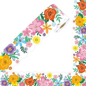 65.6ft Bulletin Board Borders, Rainbow Bulletin Board Decorations Scalloped Border Trim Rolled Borders Classroom Bulletin for Back to School Office Classroom Decor