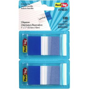 Redi-Tag Pop-Up Page Flags, 2 Dispensers per Pack, 100 Flags Total, 1 x 1.7 Inches, Red, 1-Pack (74024)