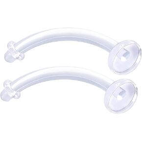 2Pcs Retainer Flexible Acrylic Clear 16g curved barbell Piercing Jewelry Daith Rook Cartilage Tragus Eyebrow More Choices
