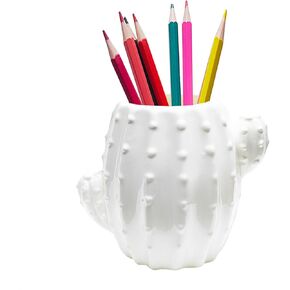 Cactus Desk Accessories Pen Holder for Desk Cute Pencil Holder Cactus Decor Ceramic Pencil Cup Home Office School Cactus Gifts (Green)