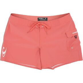 O'NEILL Women's 5 Inch Boardshorts - Stretchy Swim Shorts for Women - Beach Shorts for Swimming and Surfing,Tea Rose | Pacific,15