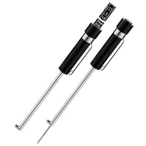 2pcs Brake Pad Measure Tool, 6.1x0.5in Brake Pad Thickness Gauge Car Brake Measuring Tool Brake Pad Tester for Internal External Brake Pads Measurement(Black)