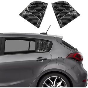 for Kia Forte 2024 2023 2022 2021 2020 2019 Window Louvers Rear Side Window Louvers Air Vent Scoop Shades Cover Blinds Trim Exterior Accessories 2PCS(Carbon Fiber)