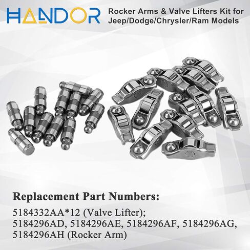 مجموعة رافعات أذرع الروك متوافقة مع Chrys-ler 200 300 Dod ge Ram 1500 Challenger Charger Journey Avenger Jee-p Grand Cherokee Wrangler 3.6L Engine 2011-2020 استبدال # 5184296AH 5184332AA in Kuwait