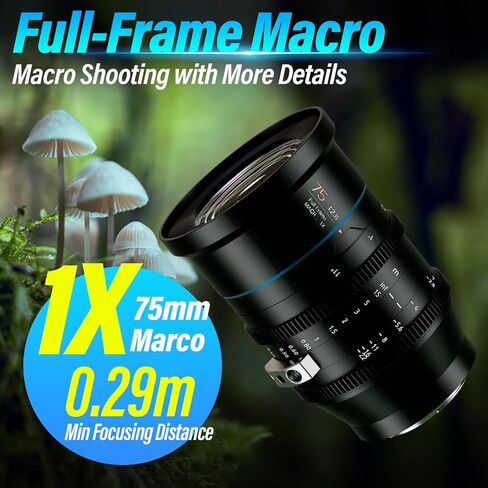 SIRUI Jupiter Macro T2 Full-Frame Cine Prime Lens Set (24mm, 35mm, 50mm, 75mm and 100mm Cinema Lens Set), for EF Mount Cameras in Saudi Arabia