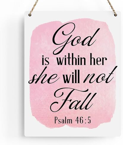 Inspirational Nautical Decor Mightier Than The Waves of The Sea Psalm 93:4 Scripture Wooden Hanging Sign Christian Gift for Baby Kids Girl Boy Nursery Teen Room Bible Verse Wall Art 10 x 8 Inches in Saudi Arabia