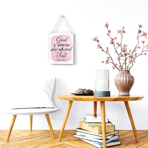 Inspirational Nautical Decor Mightier Than The Waves of The Sea Psalm 93:4 Scripture Wooden Hanging Sign Christian Gift for Baby Kids Girl Boy Nursery Teen Room Bible Verse Wall Art 10 x 8 Inches in Saudi Arabia