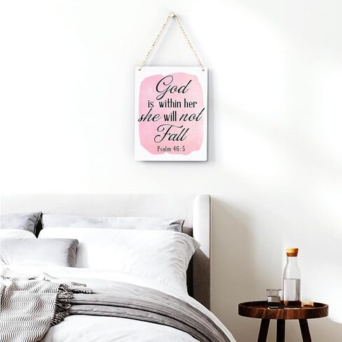 Inspirational Nautical Decor Mightier Than The Waves of The Sea Psalm 93:4 Scripture Wooden Hanging Sign Christian Gift for Baby Kids Girl Boy Nursery Teen Room Bible Verse Wall Art 10 x 8 Inches in Saudi Arabia