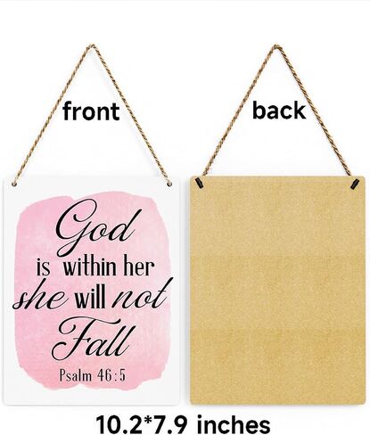 Inspirational Nautical Decor Mightier Than The Waves of The Sea Psalm 93:4 Scripture Wooden Hanging Sign Christian Gift for Baby Kids Girl Boy Nursery Teen Room Bible Verse Wall Art 10 x 8 Inches in Saudi Arabia