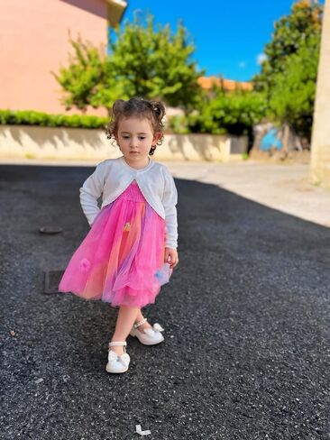 Toddler Girls Cardigan Long Sleeve Bolero Shrug Kids Knit Sweater Cover Up Button Closure Cropped Tops in Saudi Arabia