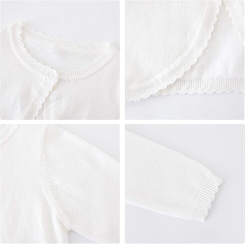 Toddler Girls Cardigan Long Sleeve Bolero Shrug Kids Knit Sweater Cover Up Button Closure Cropped Tops in Saudi Arabia