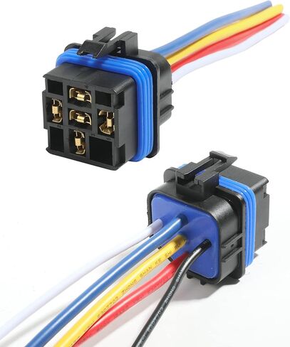 5-PIN SPDT مرحل السيارات، مرحل سيارة مقاوم للماء، مرحل بحري، 12 فولت تيار مستمر مرحل مقاوم للحريق مع سرج، أسلاك نحاسية معلب للخدمة الشاقة 12 AWG، يناسب عالمي للسيارة والقارب والشاحنة والشاحنة والدراجة النارية in Kuwait