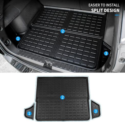 Floor Mats Compatible with 2018-2025 Chevrolet Equinox Cargo Liner Gmc Terrain Trunk Mat All Weather Seat Back Protector 2024 Chevy Equinox Accessories (Set of 8 Mats) in Saudi Arabia