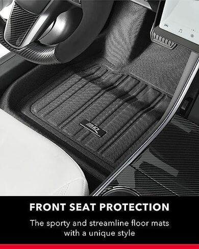 3D MAXpider Custom Fit Kagu Cargo Liner (Black) Compatible with Tesla Model Y 7-Seater 2021-2024 - Cargo Liner in Kuwait