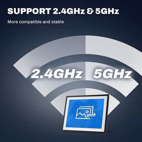 إطار صور رقمي واي فاي مقاس 10.1 بوصة من Arktronic، إطار صور سحابي ذكي بشاشة تعمل باللمس IPS مع مساحة تخزين 16 جيجابايت، قابل للتركيب على الحائط، تدوير تلقائي، مستشعر حركة، هدية للأجداد in Kuwait