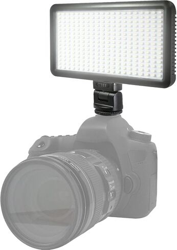 Vidpro LED-150 Photo and Video Light Kit - On Camera Panel LED Light - Adjustable and Dimmable Light Fits Cameras Video Camcorders and DLSR w/Hot Shoe Includes Rechargeable Battery Diffuser and More in Saudi Arabia