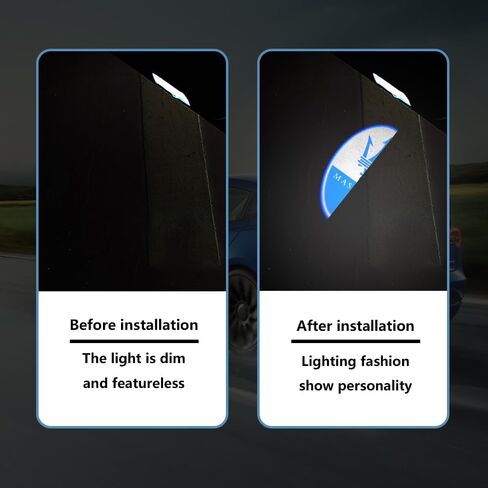 2PCS Non-fading Led Car Door Logo Lights Compatible for Levante 2015-present Grecale 2022-present HD Ghost Shadow Light Projector Puddle Lamp Accessoreis (white circle, Levante/Grecale 2015-present) in Saudi Arabia
