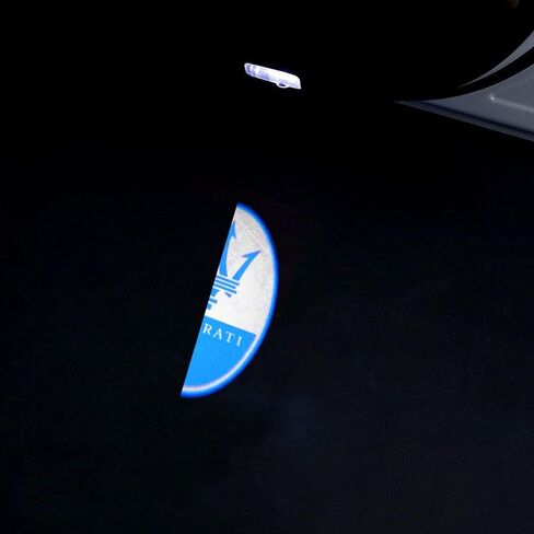 2PCS Non-fading Led Car Door Logo Lights Compatible for Levante 2015-present Grecale 2022-present HD Ghost Shadow Light Projector Puddle Lamp Accessoreis (white circle, Levante/Grecale 2015-present) in Saudi Arabia