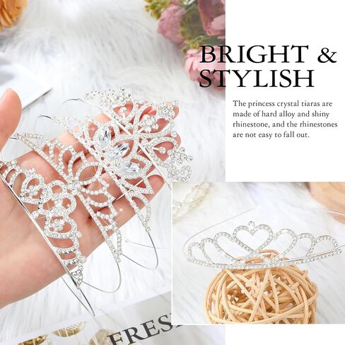 Jexine 96 PCS Tiara Bulk for Girl Princess Tiaras Crowns Rhinestone Crown Party Accessories Crystal Tiaras Headband for Girl in Saudi Arabia