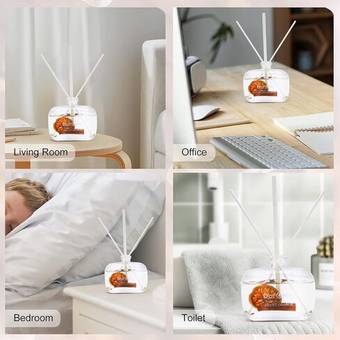 Reed Diffuser Set with Sticks, Daroma Dried Flowers Aromatherapy Reed Diffuser with Nature Essential Oil, Fragrance Scent Diffuser for Home Décor & Office, for Birthday,Christmas, Lavender in Kuwait