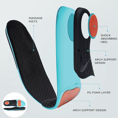 حذاء LARNMERN رجالي لتقويم العظام سهل الارتداء مقاوم للماء وغير قابل للانزلاق، حذاء مشي يدعم قوس القدم ونعال داخلية لتخفيف آلام التهاب اللفافة الأخمصية، أسود 8.5 in Kuwait