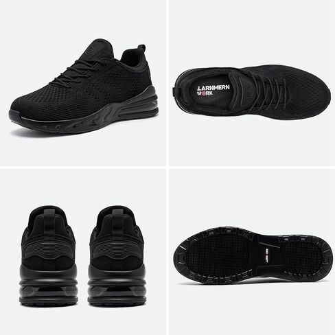 حذاء LARNMERN رجالي لتقويم العظام سهل الارتداء مقاوم للماء وغير قابل للانزلاق، حذاء مشي يدعم قوس القدم ونعال داخلية لتخفيف آلام التهاب اللفافة الأخمصية، أسود 8.5 in Kuwait