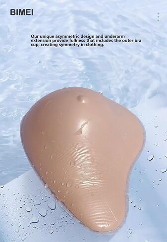 BIMEI Ultra-light Air Asymmetric Silicone Breast Forms Women Mastectomy Prosthesis Armpit Make Up Type Bra Inserts Pad in Saudi Arabia