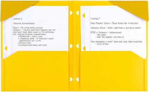 Five Star 2-Pocket Folder, Plastic Folder with Stay-Put Tabs, Fits 3 Ring Binder, Holds 8-1/2" x 11" Paper, Blue (333420H-ECM) in Saudi Arabia