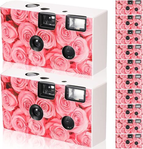 Flutesan 12 Pack Disposable Cameras Bulk 35mm Film Flash Wedding,Yellow in Kuwait
