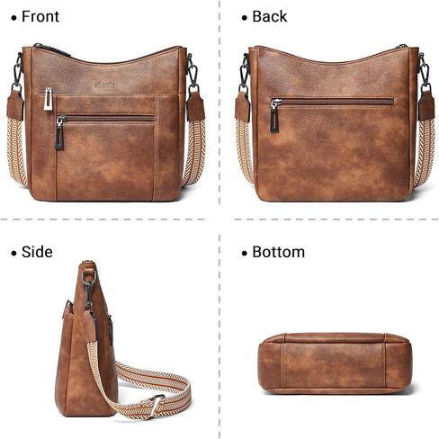 Crossbody Bags for Women Trendy Vegan Leather Purses for Women Hobo Handbags Shoulder Bag with Detachable Strap for Travel in Saudi Arabia