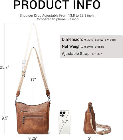 Crossbody Bags for Women Trendy Vegan Leather Purses for Women Hobo Handbags Shoulder Bag with Detachable Strap for Travel in Saudi Arabia