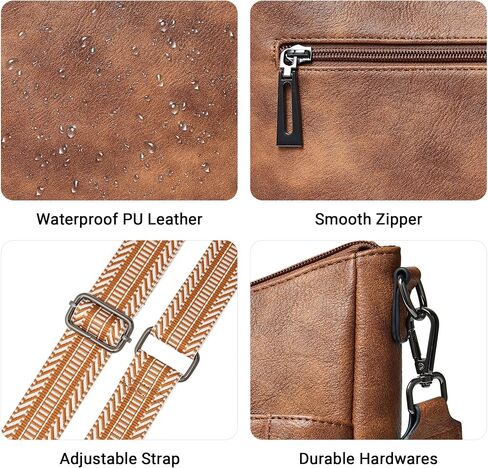 Crossbody Bags for Women Trendy Vegan Leather Purses for Women Hobo Handbags Shoulder Bag with Detachable Strap for Travel in Saudi Arabia