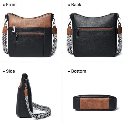 Crossbody Bags for Women Trendy Vegan Leather Purses for Women Hobo Handbags Shoulder Bag with Detachable Strap for Travel in Saudi Arabia