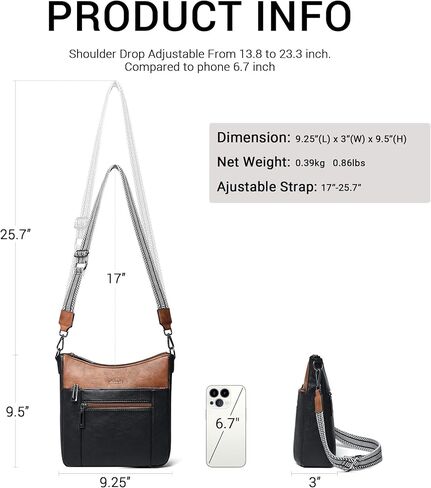 Crossbody Bags for Women Trendy Vegan Leather Purses for Women Hobo Handbags Shoulder Bag with Detachable Strap for Travel in Saudi Arabia