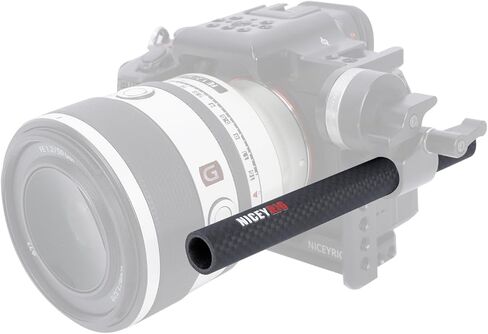 NICEYRIG 15mm Carbon Fiber Rod 4'' Short Rod for Camera Cage Rig, Top Handle, 15mm Rail Block [Pack of 2] - 554 in Kuwait