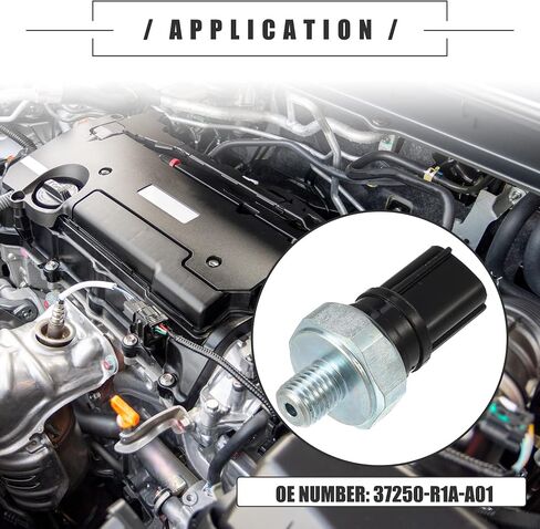 Motoforti Engine Oil Pressure Sensor, for Honda Civic 2012-2020, Metal, 37250-R1A-A01,Black Silver Tone in Saudi Arabia