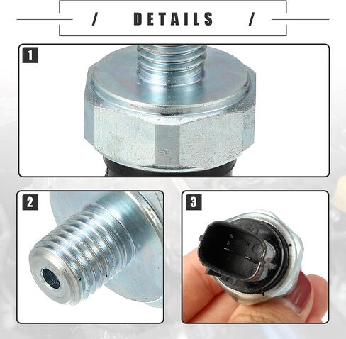 Motoforti Engine Oil Pressure Sensor, for Honda Civic 2012-2020, Metal, 37250-R1A-A01,Black Silver Tone in Saudi Arabia
