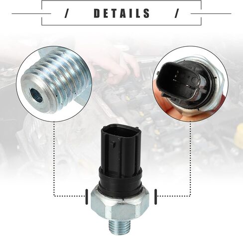 Motoforti Engine Oil Pressure Sensor, for Honda Civic 2012-2020, Metal, 37250-R1A-A01,Black Silver Tone in Saudi Arabia