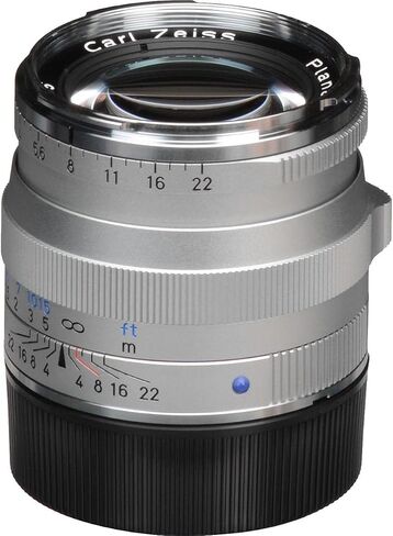 عدسة كاميرا ZEISS Ikon Planar T* ZM 2/50 القياسية لكاميرات Leica M-Mount Rangefinder، فضي in Kuwait