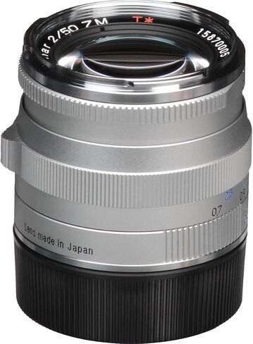 عدسة كاميرا ZEISS Ikon Planar T* ZM 2/50 القياسية لكاميرات Leica M-Mount Rangefinder، فضي in Kuwait