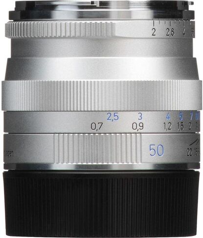 عدسة كاميرا ZEISS Ikon Planar T* ZM 2/50 القياسية لكاميرات Leica M-Mount Rangefinder، فضي in Kuwait