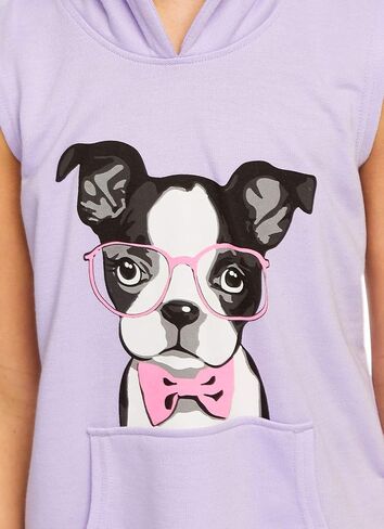 Girls 2-Piece Pajama Set Kids Sleepwear, Short Sleeve Top and Long Pants PJ Set, Lavender in Saudi Arabia