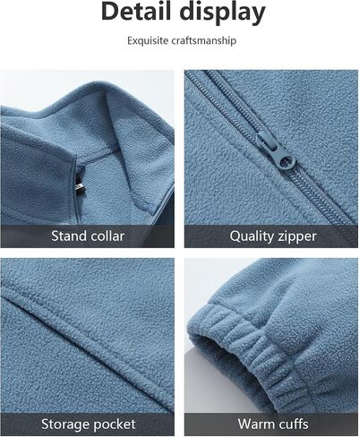Women's Plus Size Lightweight Full Zip Soft Polar Fleece Jacket Classic Outdoor Recreation Coat in Saudi Arabia