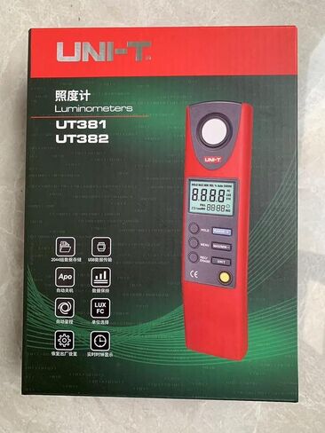 UNI-T UT381 UT382 مقياس الإضاءة الرقمي Lux Meter قياس البيانات عقد المدى التلقائي LUX/FC مقياس الإضاءة (UT381) in Kuwait