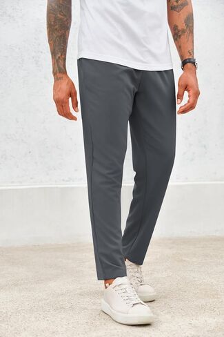 Runcati Mens Slim Fit Dress Pants Business Casual Golf Chino Pants Stretch Pleated Slacks in Saudi Arabia